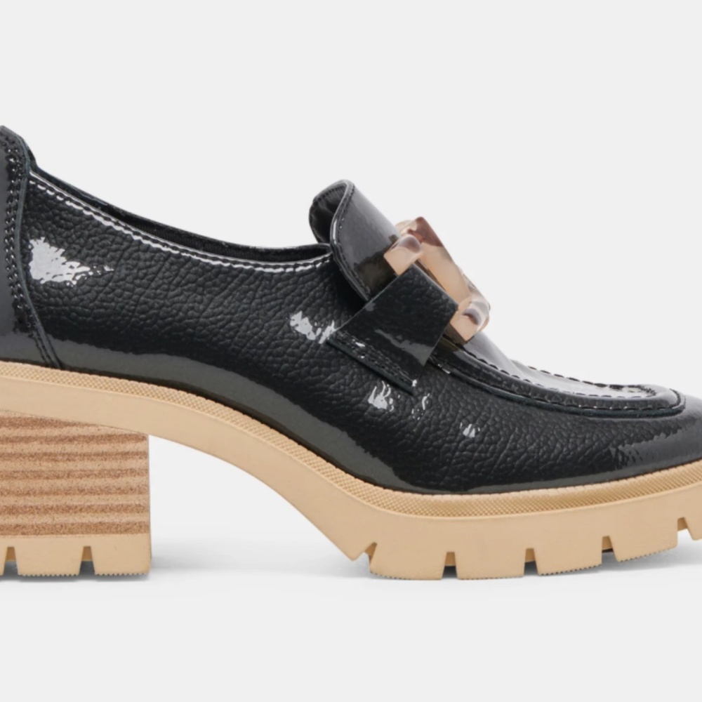 DOLCE VITA HAROLD HEEL LOAFERS MIDNIGHT SIZE 6